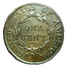 classic head cent 1808-1814 back