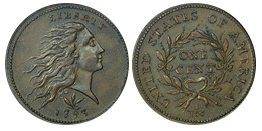 flowing hair large cent 1793-1796