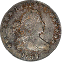 draped bust dime 1796-1807 front