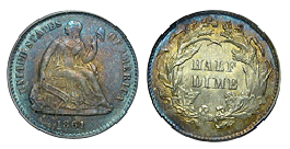 liberty seated half dime 1837-1873