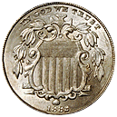 shield nickel 1866-1883 front