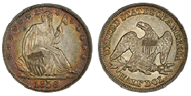 liberty seated half dollar 1839-1891