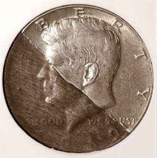 Lamination errors are a thin layer of metal the peels from a struck coin and can be missing or retain.