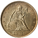 twenty cent 1875-1878 front