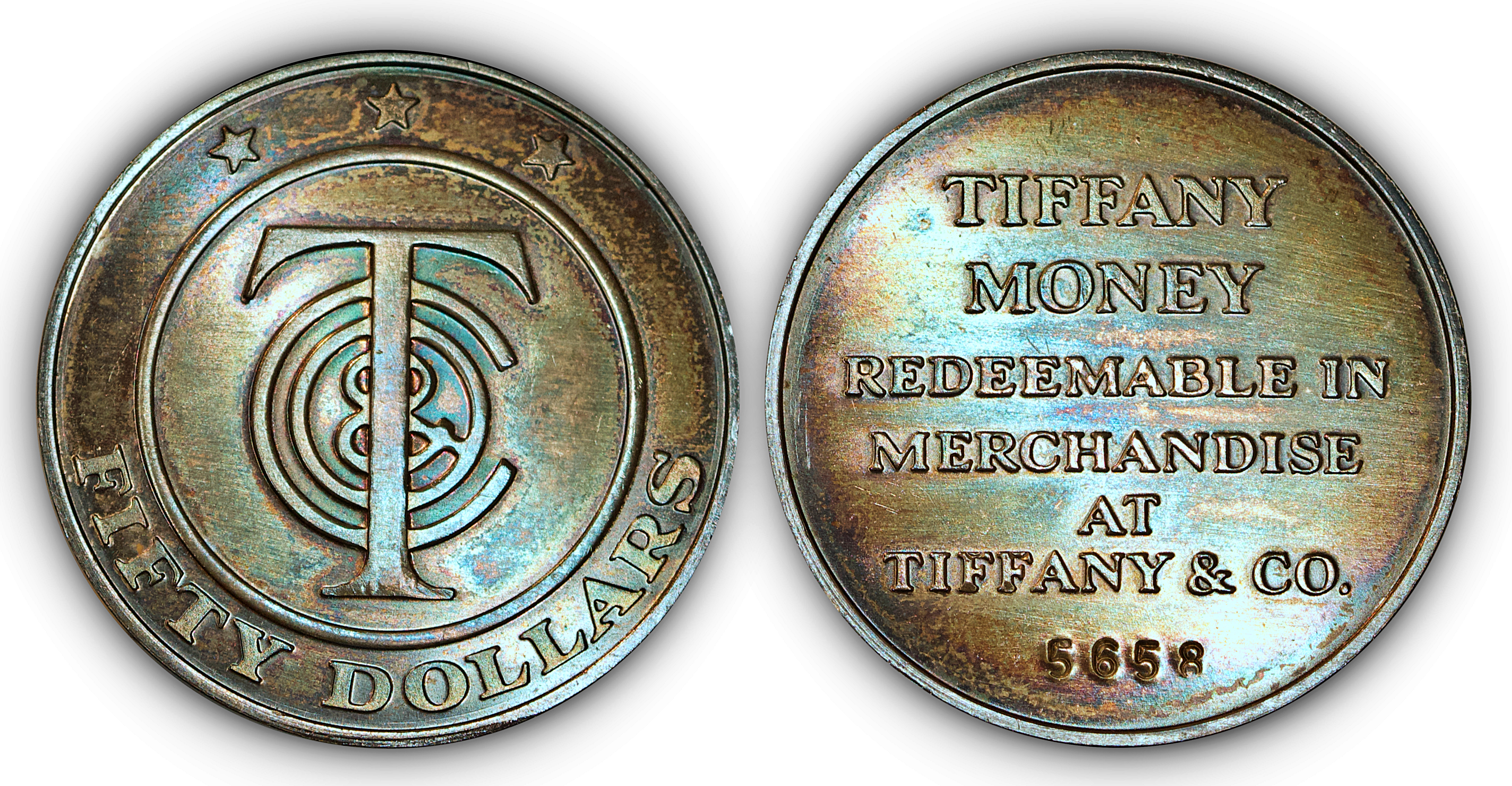 Fifty dollars Tiffany Money silver toned Ebay 250 had to have Joseph buy it