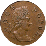 1760 voce populi halfpenny front