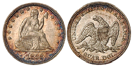 liberty seated quarter 1838-1891